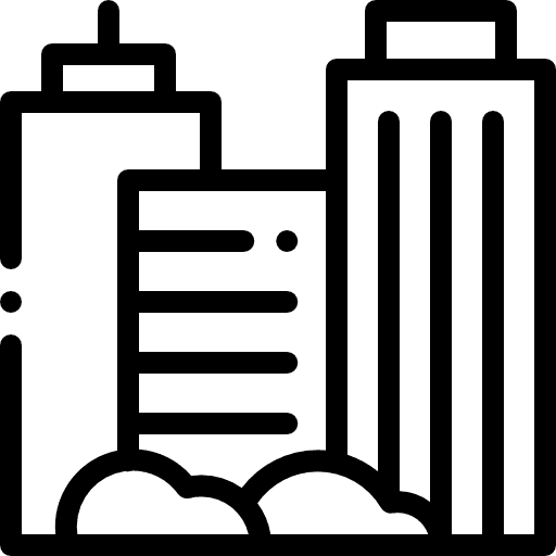 Cityscape skyscrapers urban city icon