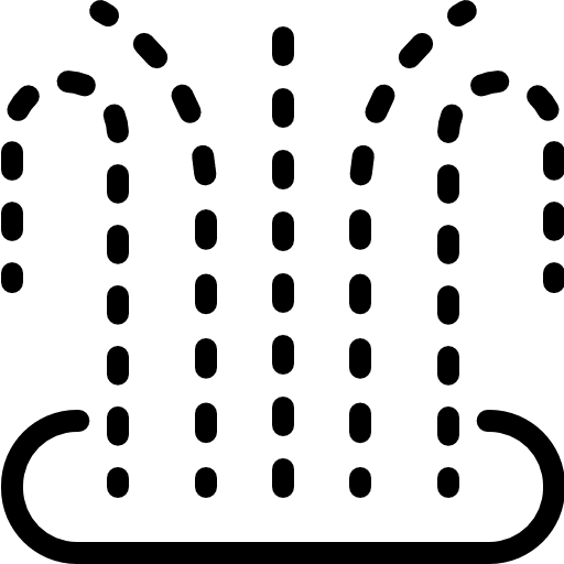 Fountain buildings water nature icon