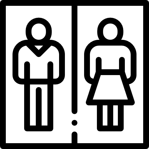 Wc signal bathroom shapes icon