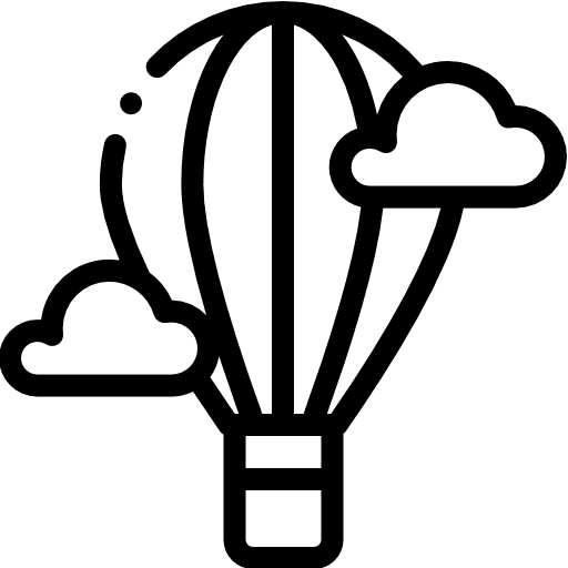 Air balloon entertainment hot air balloon holidays icon