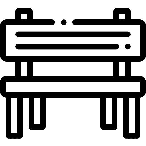 Bench architecture and city furniture and household holidays icon