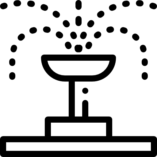 Fountain nature buildings urban icon