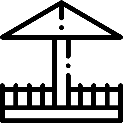 Pavilion cottage house building icon