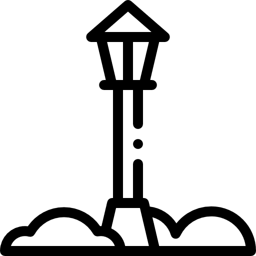 Street light lamp post technology furniture and household icon