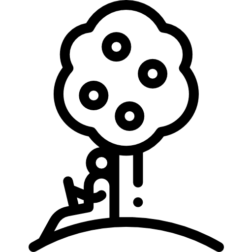 Tree reading landscape tree icon