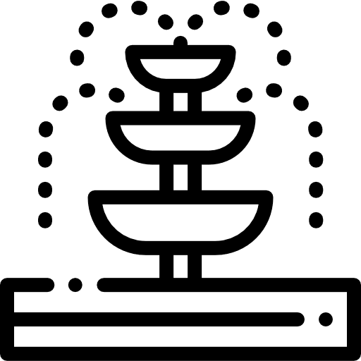 Fountain urban nature garden icon