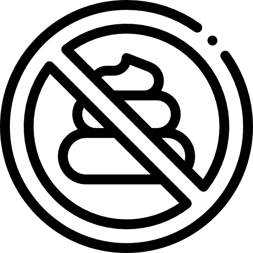 No poop excrement signal no pooping icon