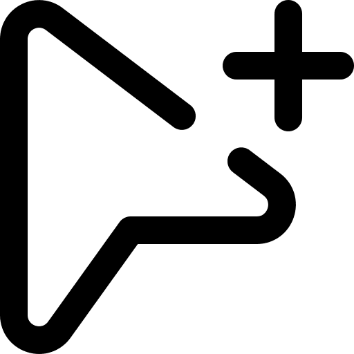 Add pointer cursor arrow icon