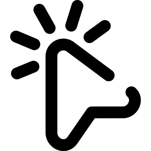 Click click click here mouse icon