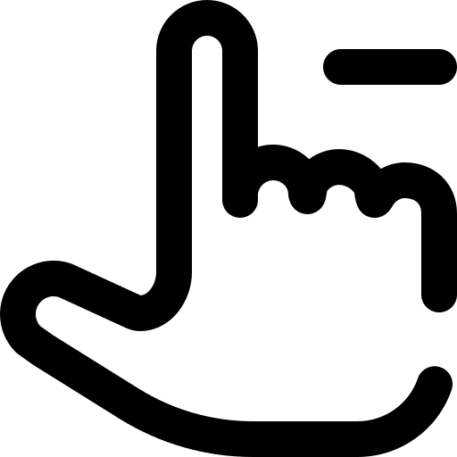 Delete ui hands and gestures minus icon