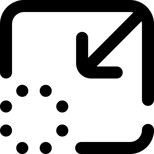 Reduce decrease size resizing icon