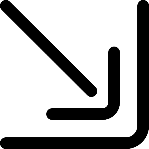 Bottom right direction directional sign directions icon