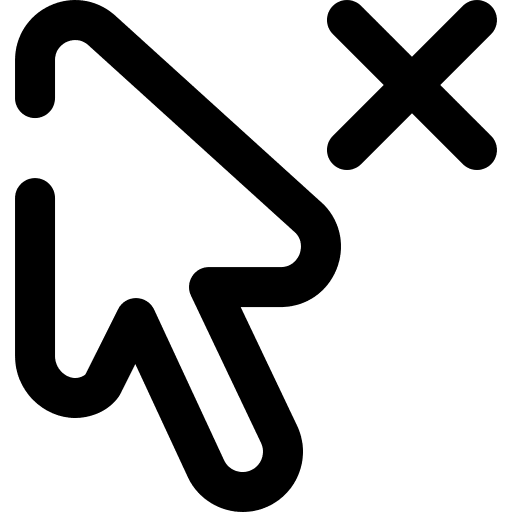 Delete arrows computer mouse remove icon