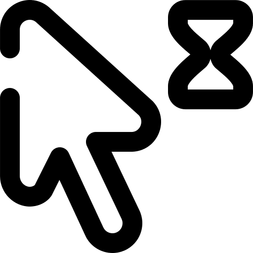 Wait point pointer hourglass icon