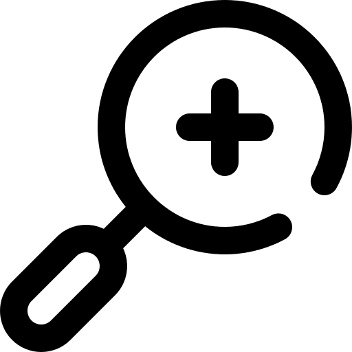 Zoom in lens add interface icon