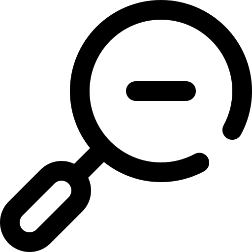 Zoom out ui loupe tools and utensils icon