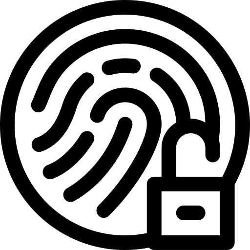 Fingerprint security biometric fingerprint icon