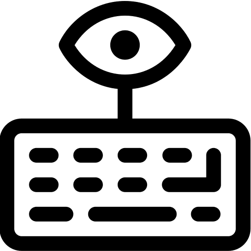 Keylogger hacker computer security icon