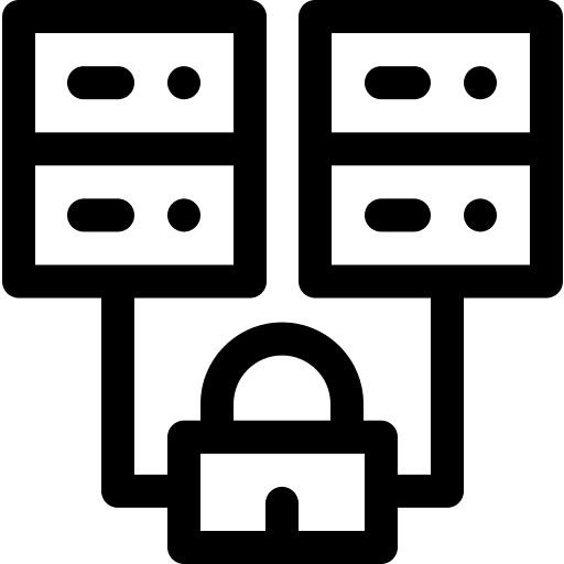 Server virus server safe icon