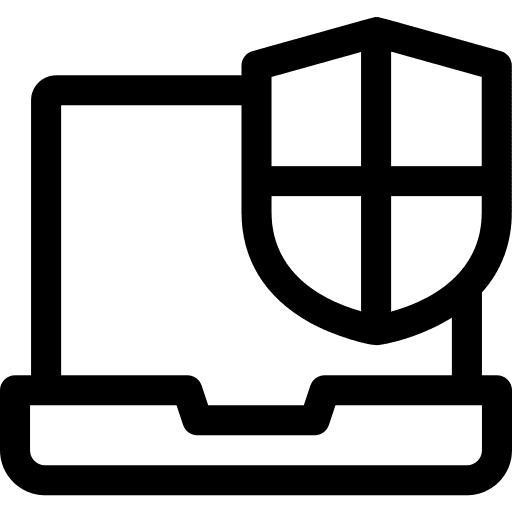 Antivirus laptop interface computer icon