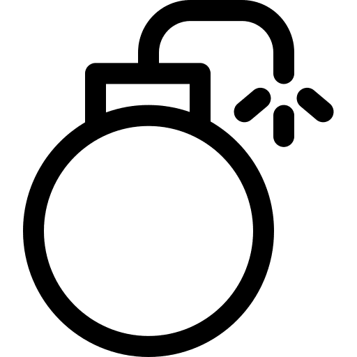 Bomb weapon terrorism explosive icon