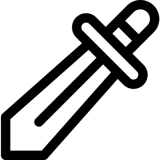 Defense weapon sword excalibur icon