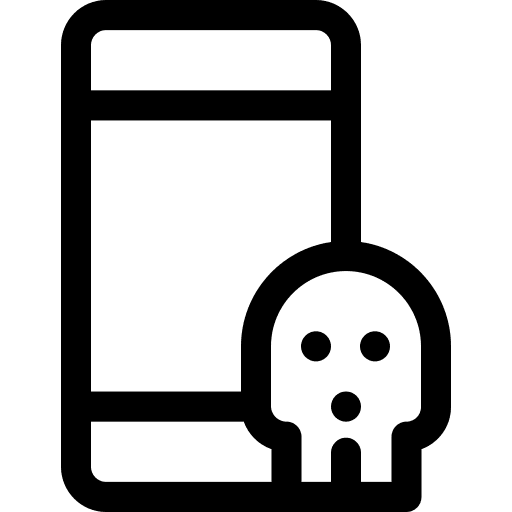 Mobile malware communications technology icon