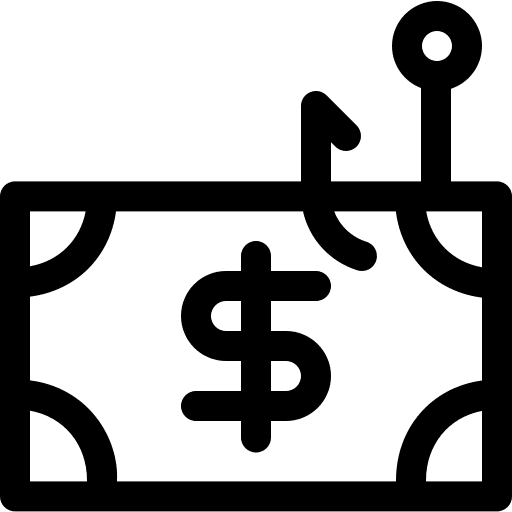 Phishing bill password dollar icon