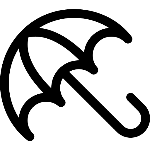 Protection security umbrellas savings icon