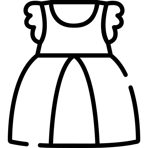 Baby ribbon girl baby clothes icon