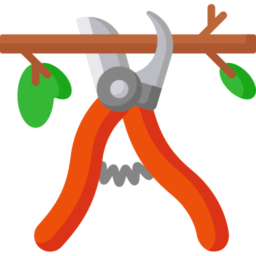 Construction and tools pruning shears gardening scissors icon