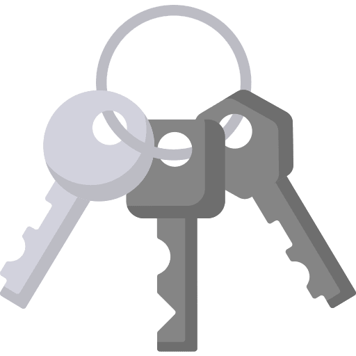 Access password security tools and utensils icon