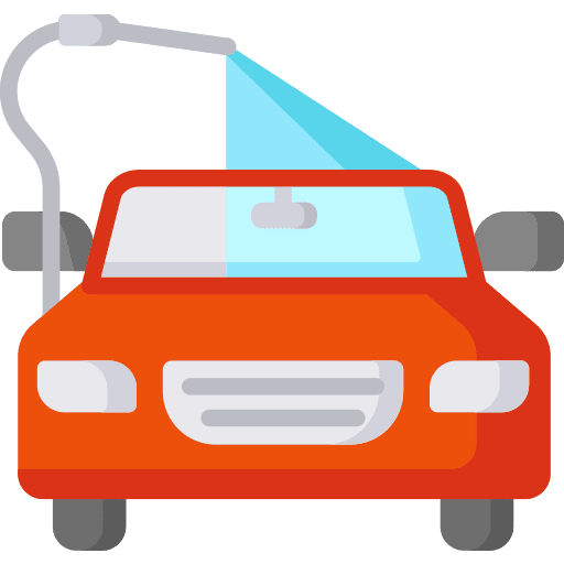 Automobile car wash transportation washing icon