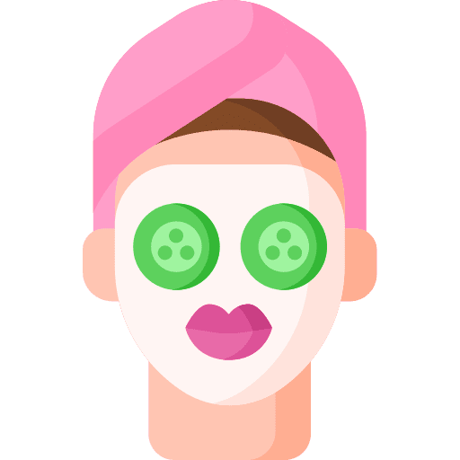 Beauty mask facial people icon