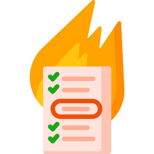Checking list checking urgent icon