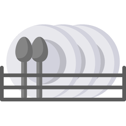 Dishes dishwasher dishes furniture and household icon