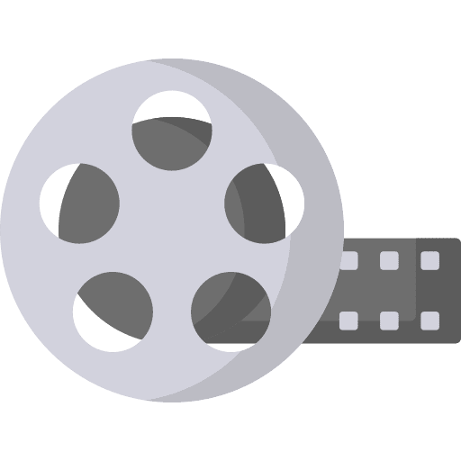 Cinema movie film reel filming icon