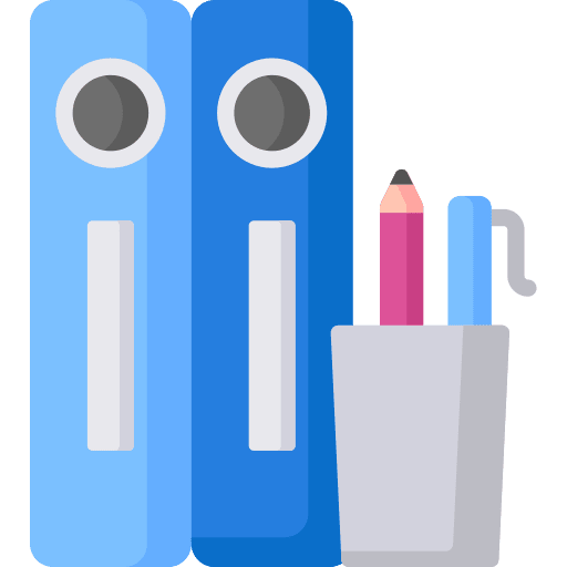 Folders tools and utensils pencil pen icon