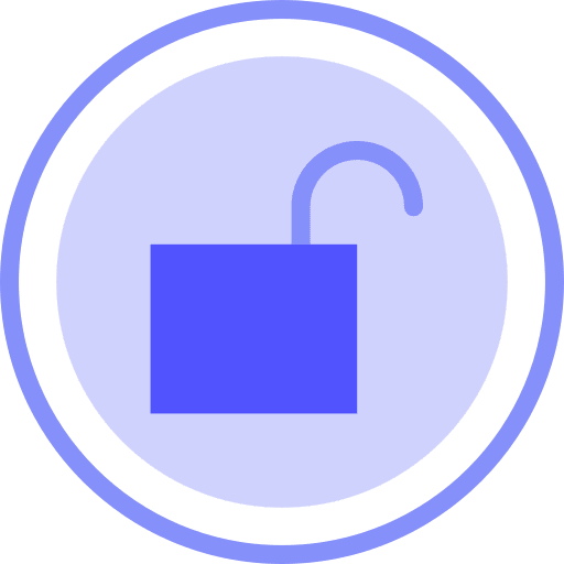 Unlock unlocked security lock icon