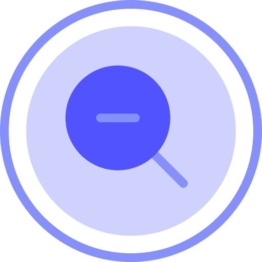 Zoom out loupe ui detective icon