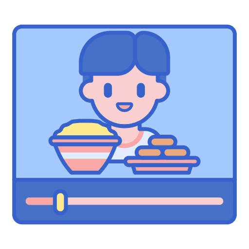 Mukbang burguer food music and multimedia icon