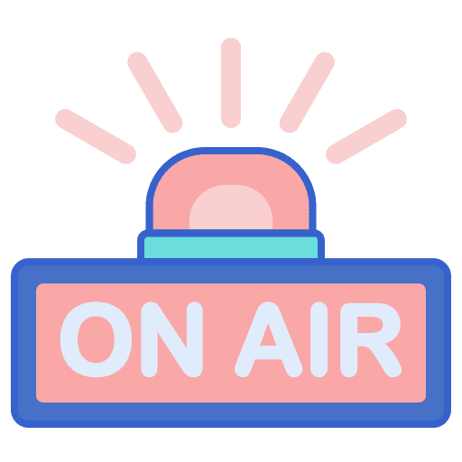 On air microphone radio communication icon
