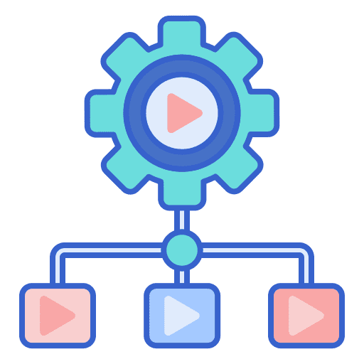 Streaming platform camera electronics icon
