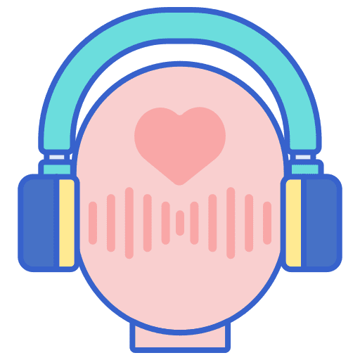 Asmr sleeping music and multimedia microphone icon