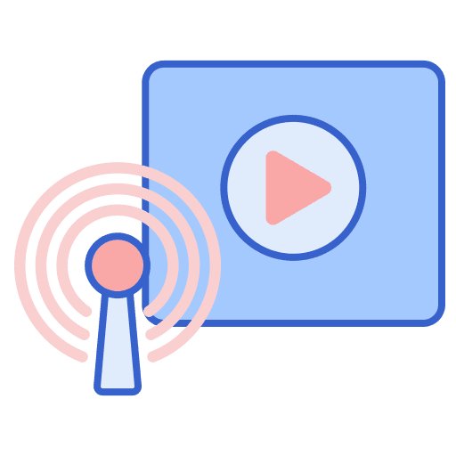 Broadcaster communications antenna broadcasting icon