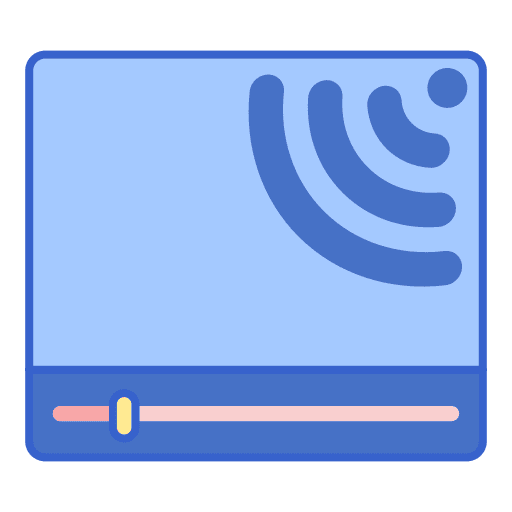 Downlink music and multimedia signal stream icon