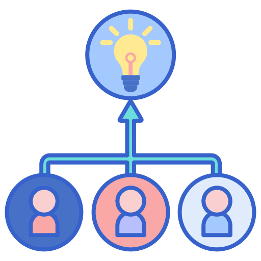 Idea users collaboration miscellaneous icon