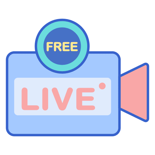 Live stream live play button free icon