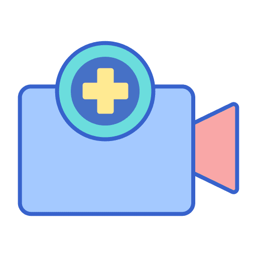 Video music and multimedia filming create icon