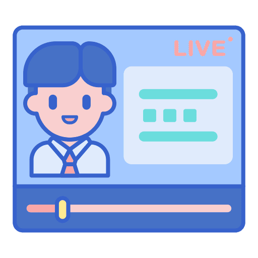 Lecture online man lecture icon